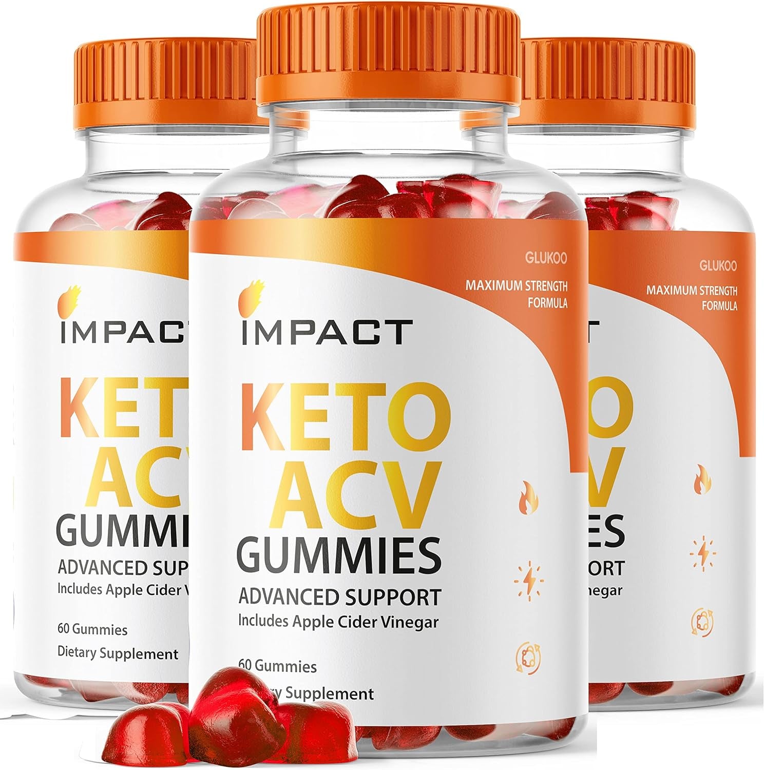 (3 Pack) Impact Keto ACV Gummies Advanced Weigth Loss - Impactketo ACV Gummys Apple Cider Vinegar, Advanced Impact Keto Apple Gummy S for Health, Impactgummies plus Appetite Gummie, Keto for 90 Days