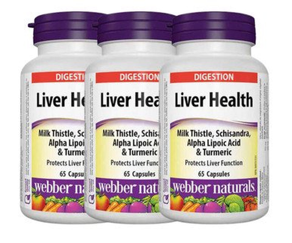 Webber Naturals Liver Health Capsules - 65-Count, 3-Pack | Comprehensive Liver Support