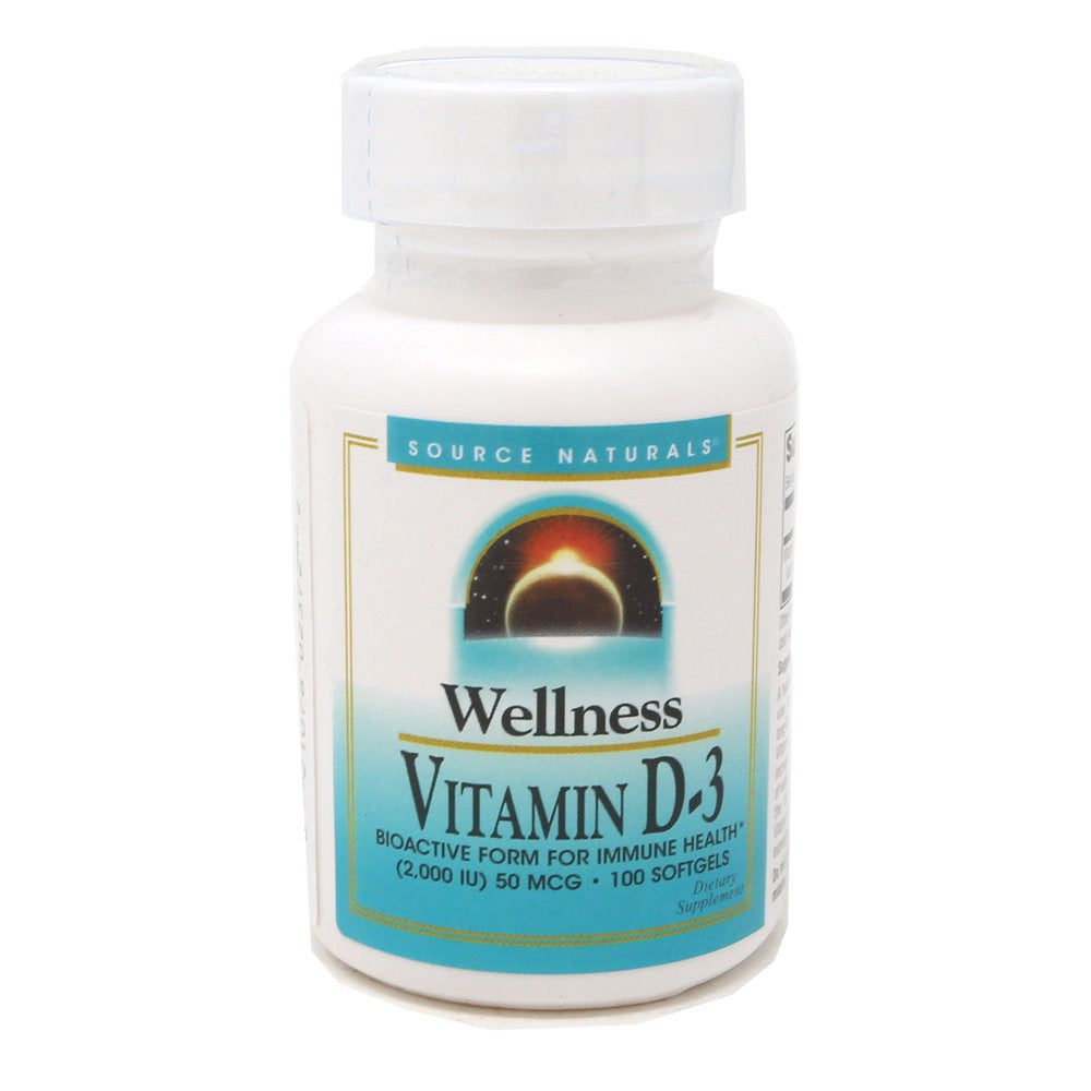 Wellness Vitamin D-3 2000 IU by Source Naturals - 100 Softgel