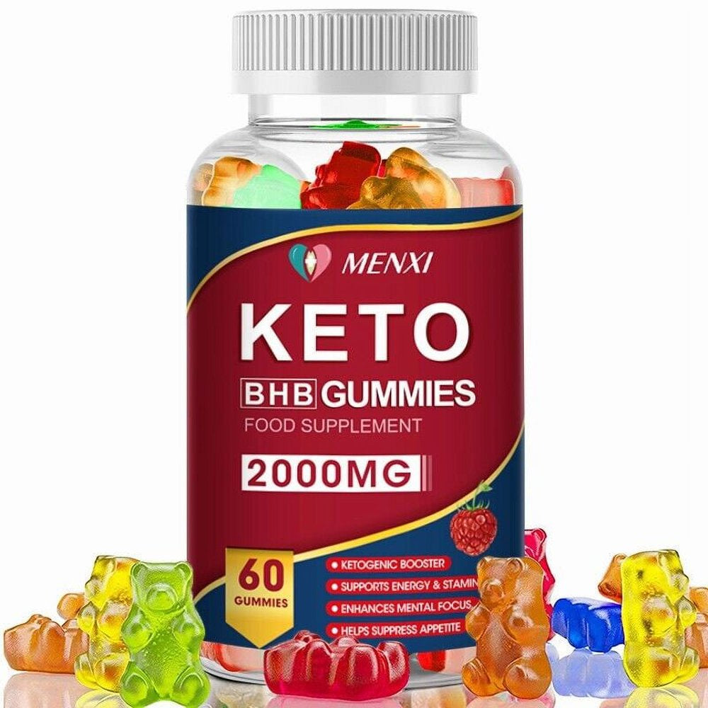 Keto ACV BHB Gummies 2000Mg for Fat Burn Weight Loss Detox Keto Diet Pills 60 Gummy