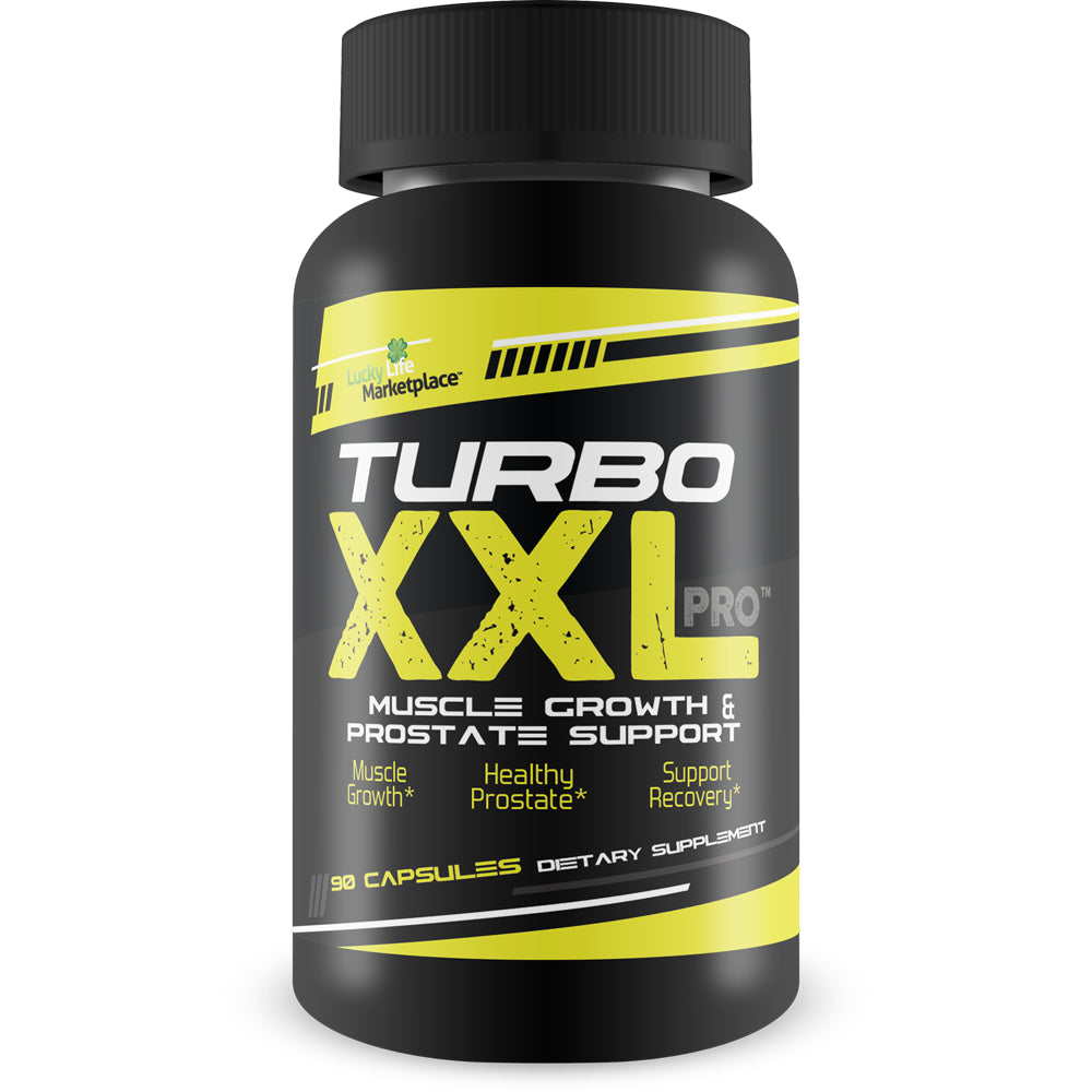 Turbo XXL Pro Muscle Growth & Prostate Support - Support Reduced Inflammation & Healthy Blood Flow - Aid Prostate Health & Muscle Recovery - Multi-Vitamin, Mineral, & Herbal Formula - Maximum Strength