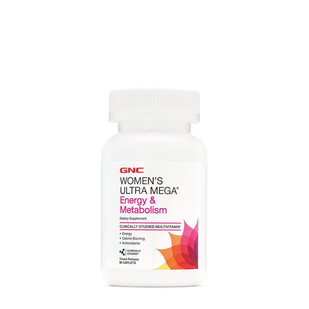 GNC Women'S Ultra Mega Energy and Metabolism Multivitamin, Time Release Capsules, 90 Ct