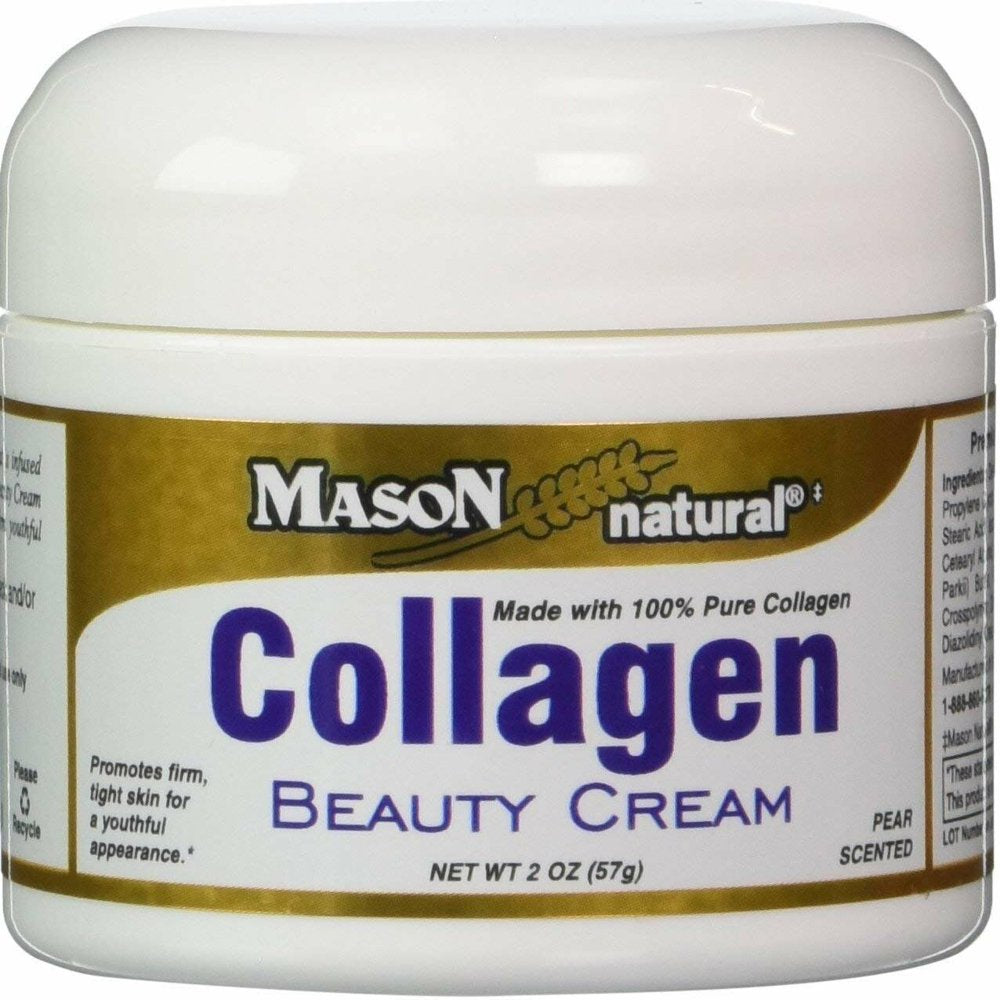 Mason Natural Collagen Beauty Cream Made with Pure Collagen 2Oz, 4-Pack