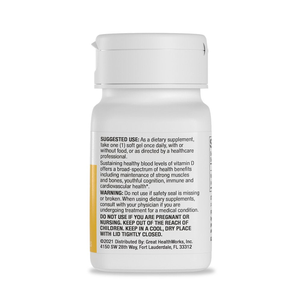 Vitaminxl D3, 5,000 IU 125Mcg, High Potency Daily Immune Support Supplement, Helps Maintain a Healthy Immune System, Muscle Function, Strong Bones, Gluten-Free, 30 Soft Gel Capsules