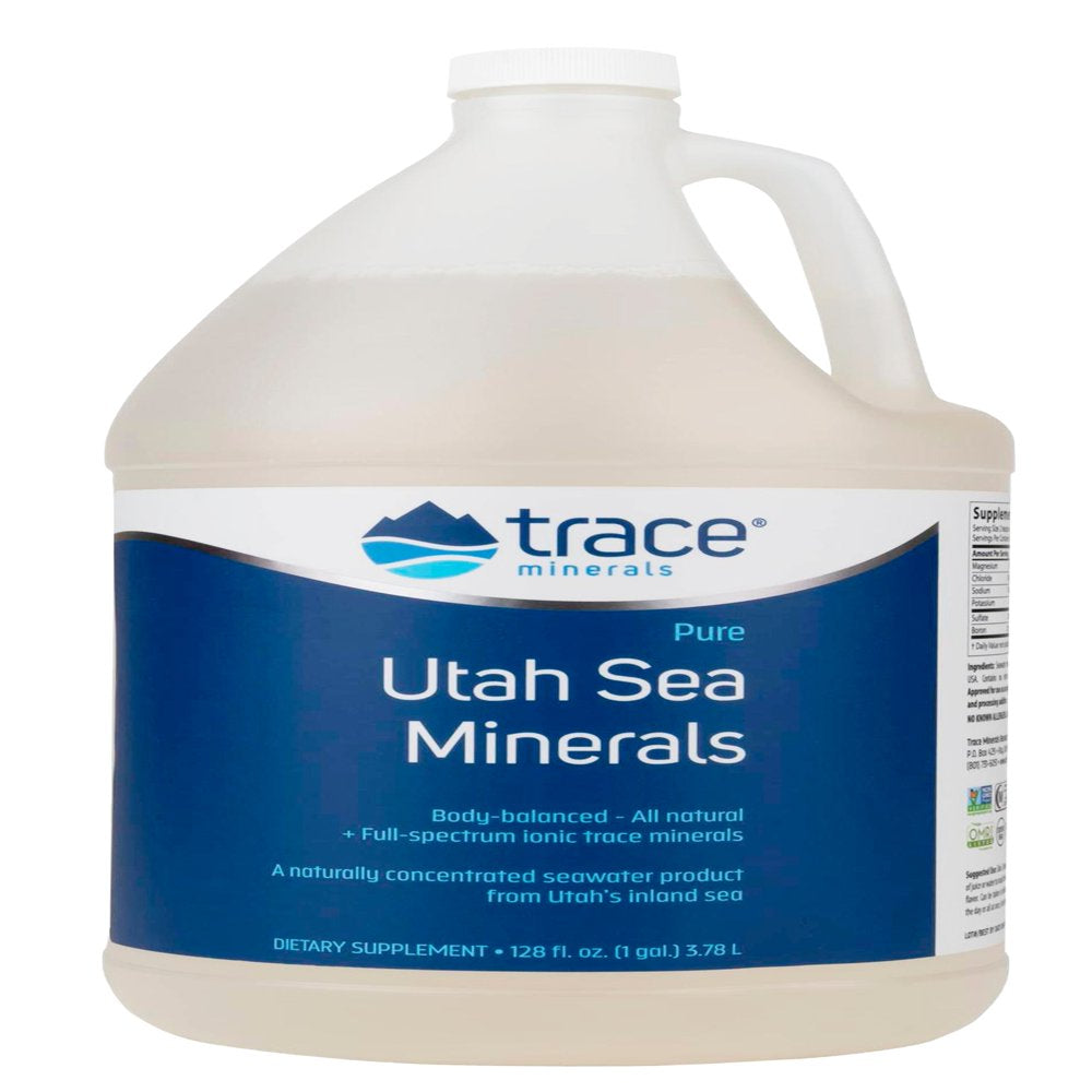 Trace Minerals | Pure Utah Sea Minerals Dietary Supplement | Magnesium, Chloride, Sodium I 1 Gal.