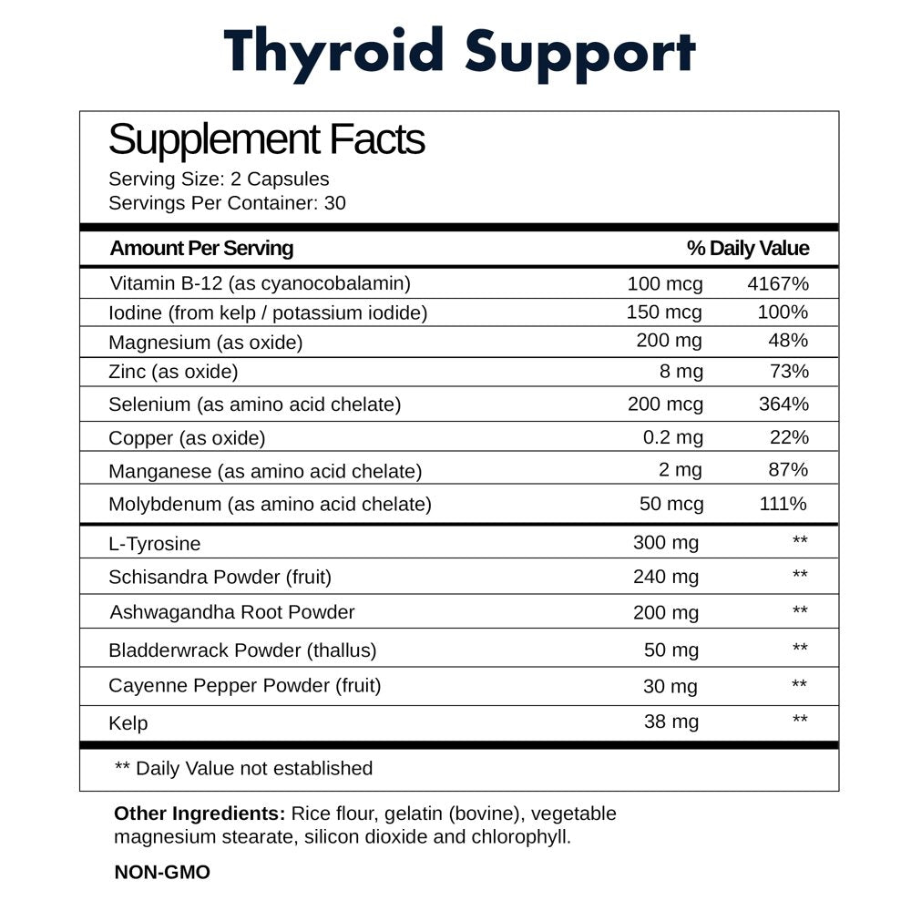 Vitapost Thyroid Support Supplement with Iodine, Kelp - 60 Capsules