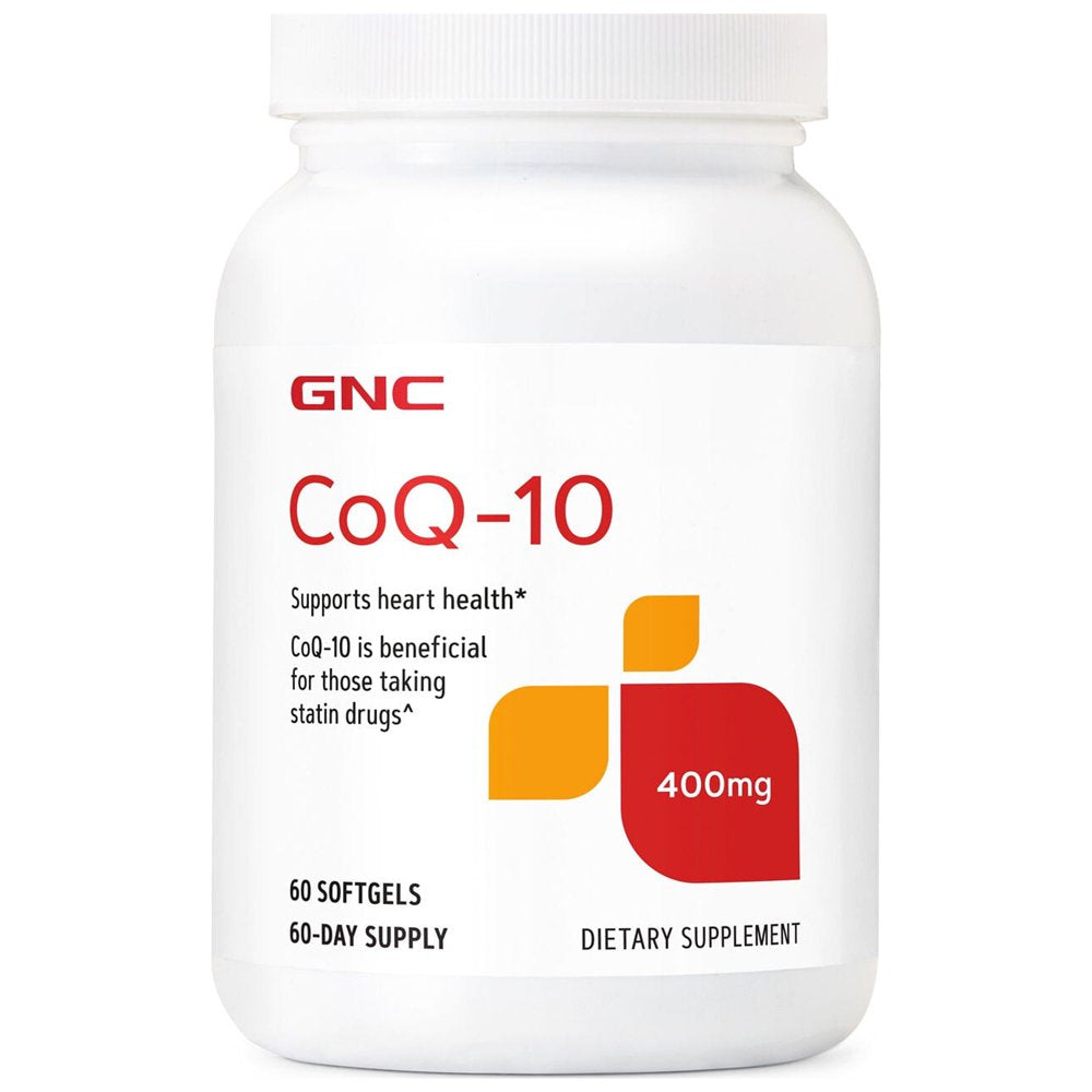 GNC Coq-10 400Mg, 60 Softgels, Supports Cardiovascular Health
