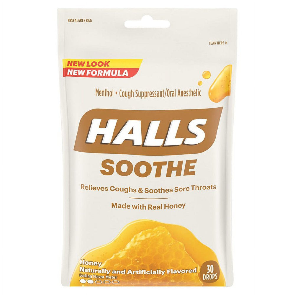 Halls Cough Drops Honey Honey