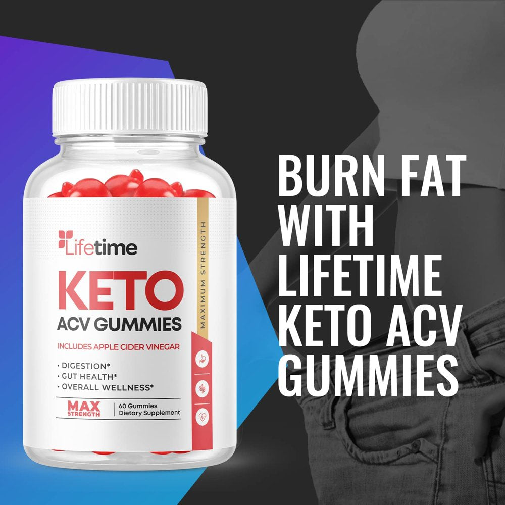 (1 Pack) Lifetime Keto ACV Gummies - Supplement for Weight Loss - Energy & Focus Boosting Dietary Supplements for Weight Management & Metabolism - Fat Burn - 60 Gummies