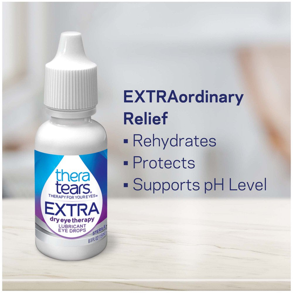 Theratears Eye Drops, Extra Moisturizing Eye Drops, 0.5 Fl Oz, 2 Pack