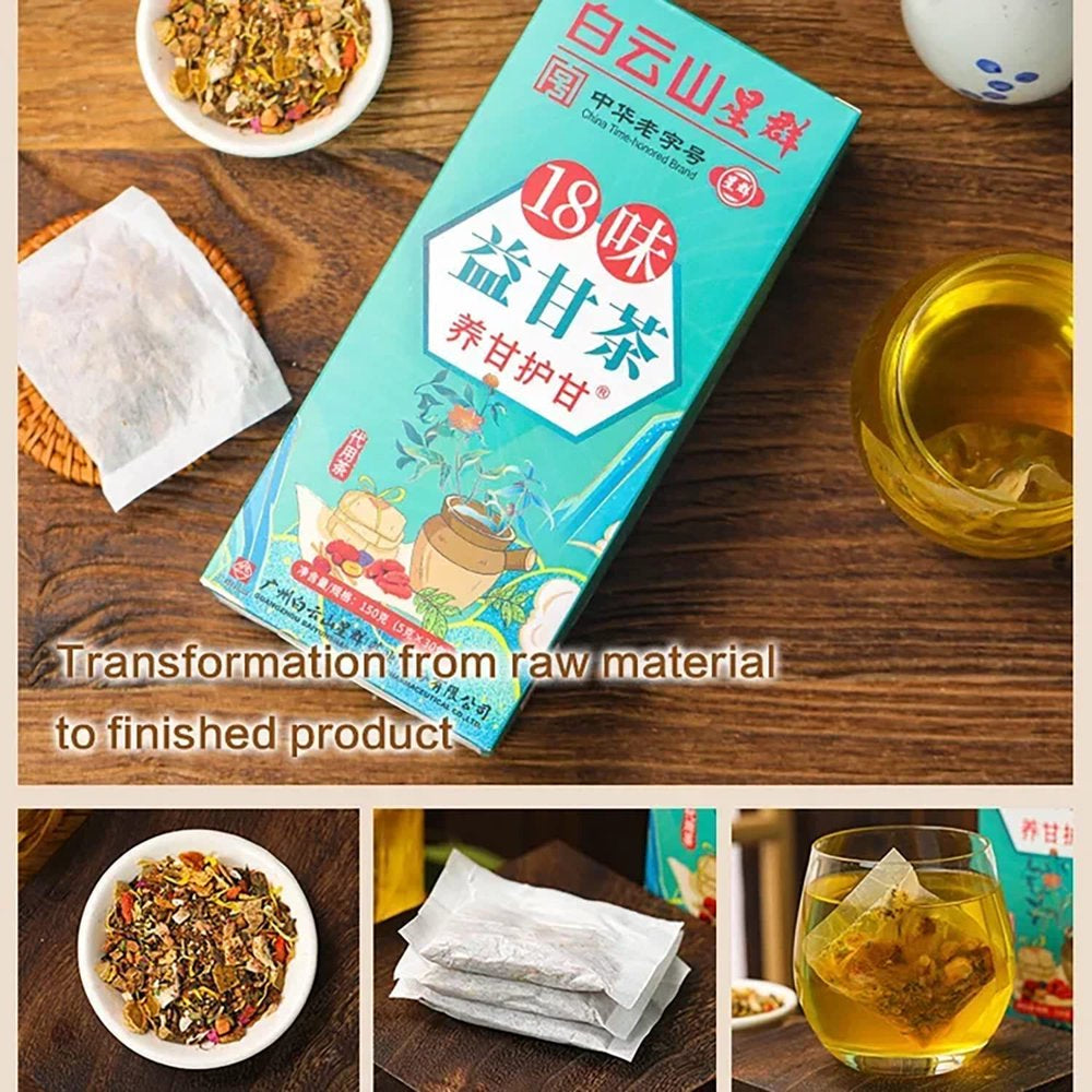 18 Flavors Liver Care Tea, Liver Protection Tea, Nourish and Protect the Liver, Daily Liver Nourishing Tea, 30 Pcs Health Preserving Tea for All People (3Boxs)