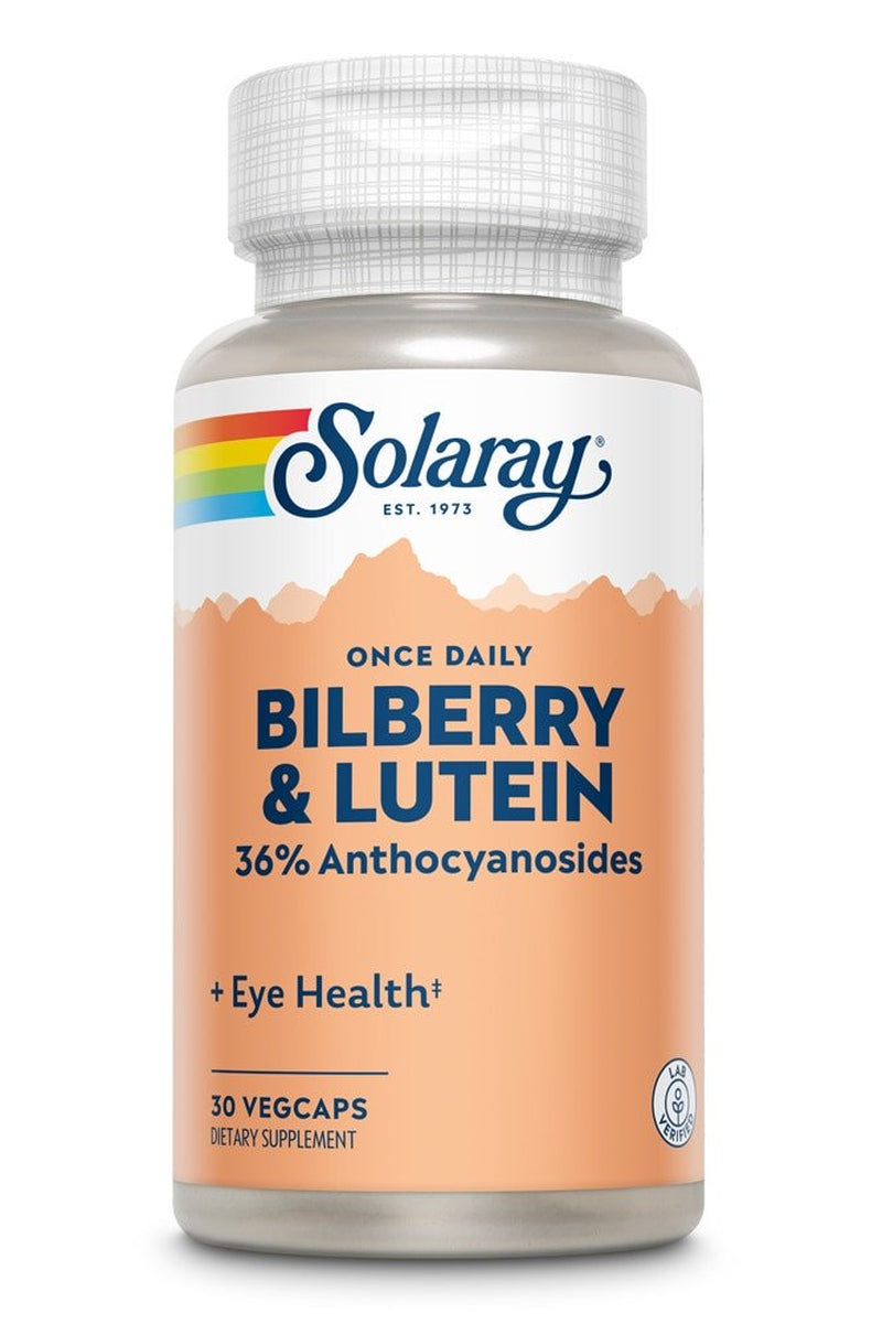 Solaray Bilberry & Lutein -- 30 Vegcaps