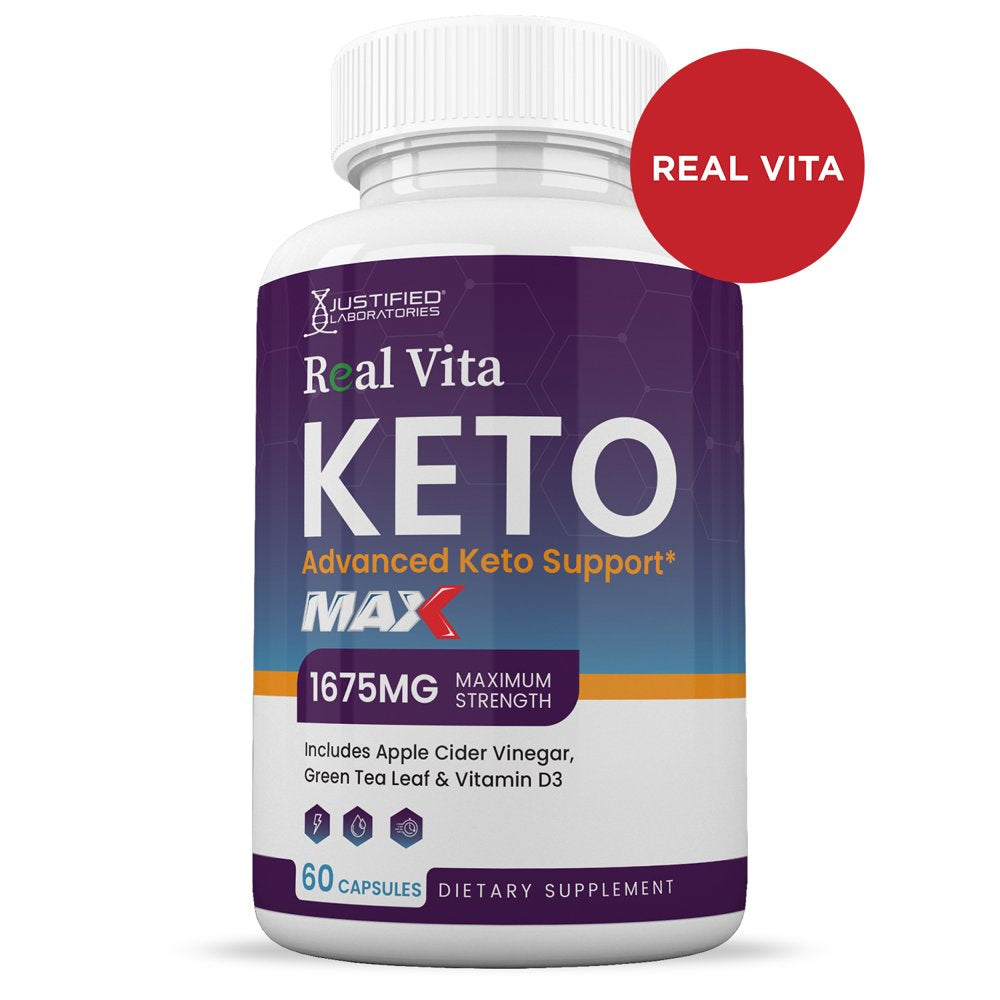 (5 Pack) Real Vita Keto ACV MAX Pills 1675Mg Dietary Supplement 300 Capsules