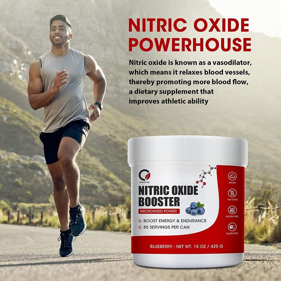 Nitric Oxide Beet Root Organic Powder, Heart & Blood Pressure-Blueberry Flavored 15 Oz