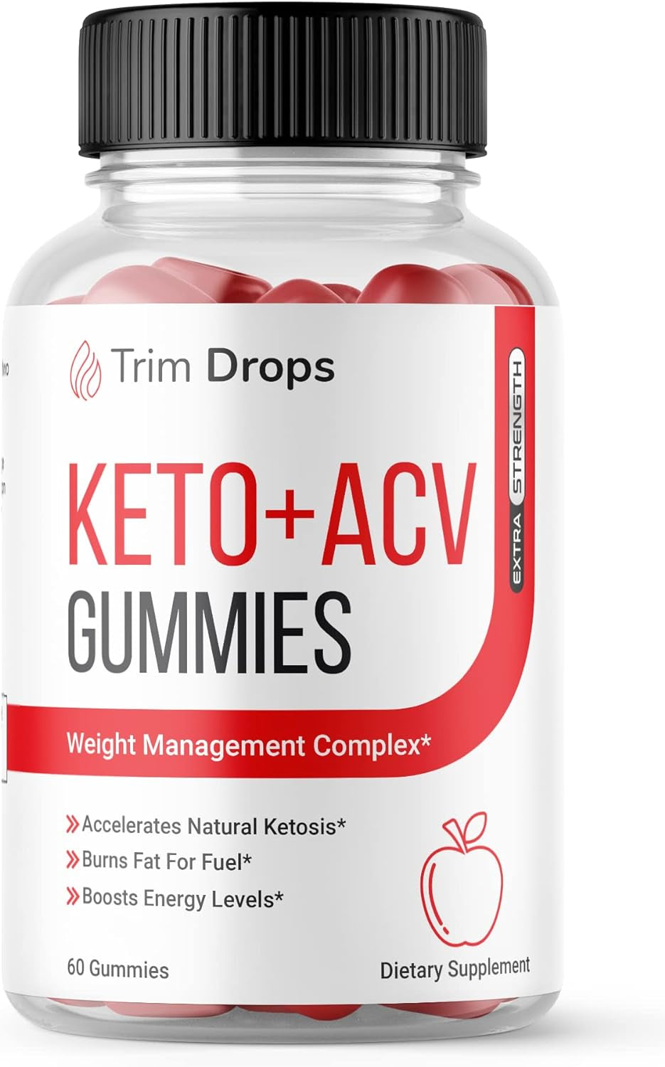 Lomilan (1 Pack) Trim Drops Keto Gummies, Trimdrops Keto plus ACV Weight Management Support, 60 Gummies