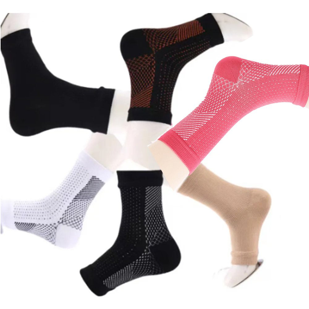 3 Pairs Neuropathy Socks for Men Women, Soothe Compression Socks for Plantar Fasciitis Swelling Relief