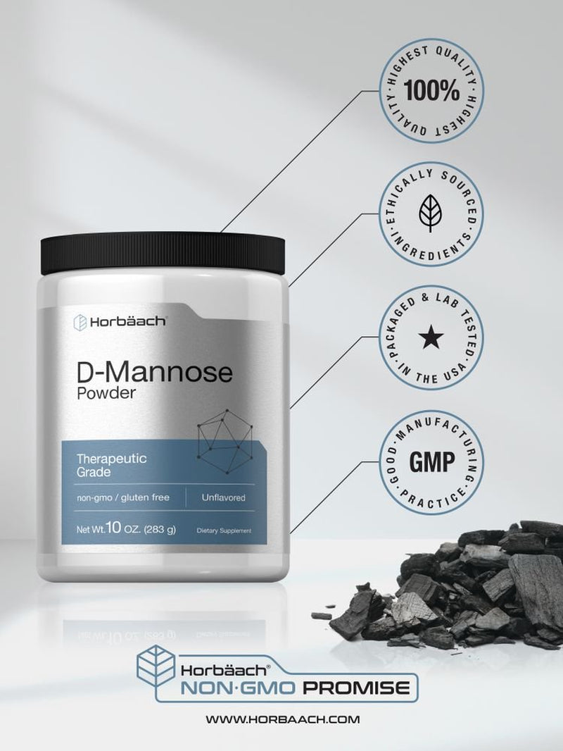 D Mannose Powder | 10Oz | Vegetarian & Unflavored | by Horbaach