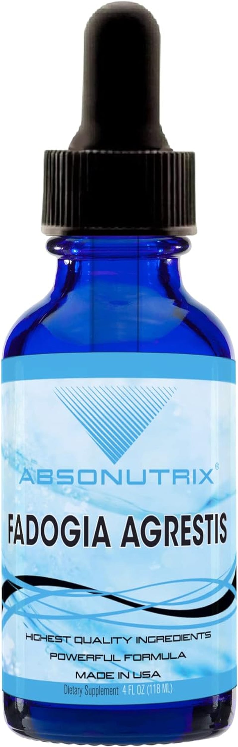 Absonutrix Fadogia Agrestis 590 Mg, 4 Oz Drops, General Health 200 Servings, Made in USA, Quick Absorption, Quality Ingredients, Third-Party Tested, Non-Gmo, GMP Certified, Cruelty Free Products