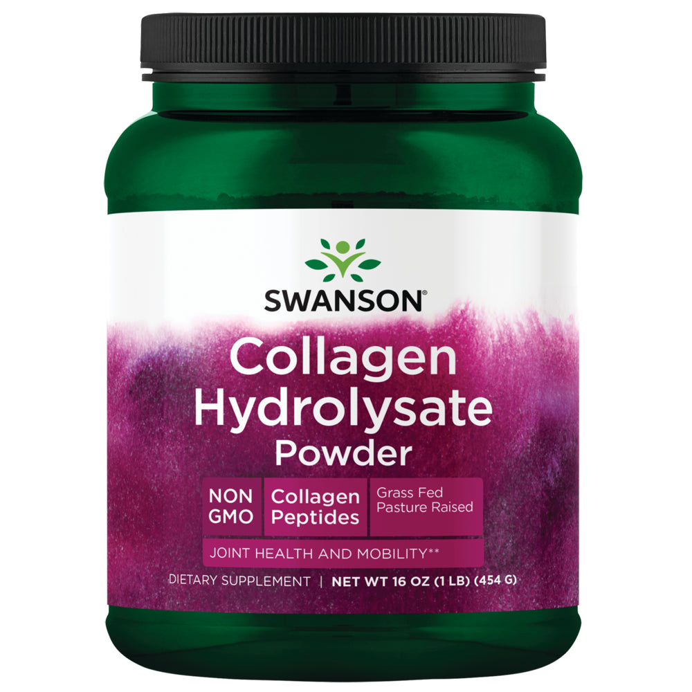 Swanson Collagen Hydrolysate Powder - Collagen Peptides 16 Oz Pwdr