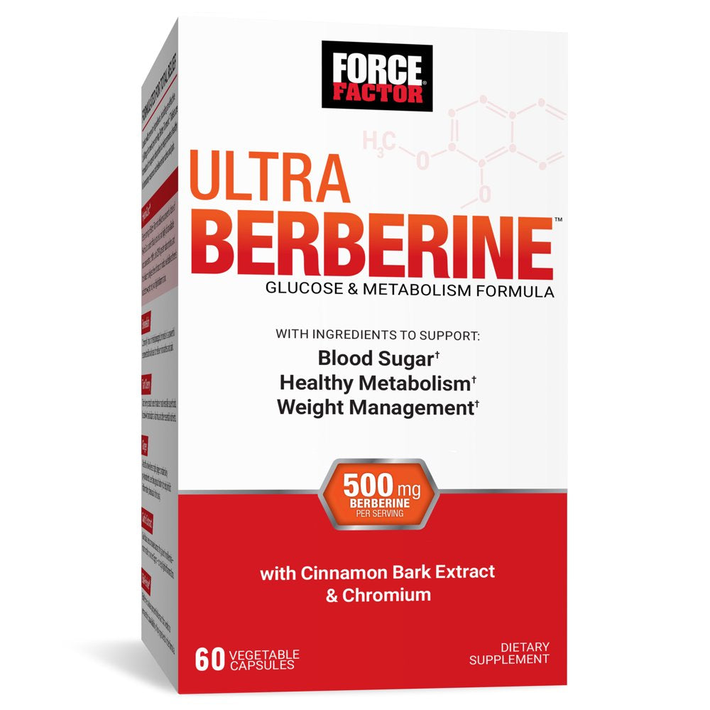 Ultra Berberine - Glucose & Metabolism Dietary Supplement - 60 Vegetable Capsules