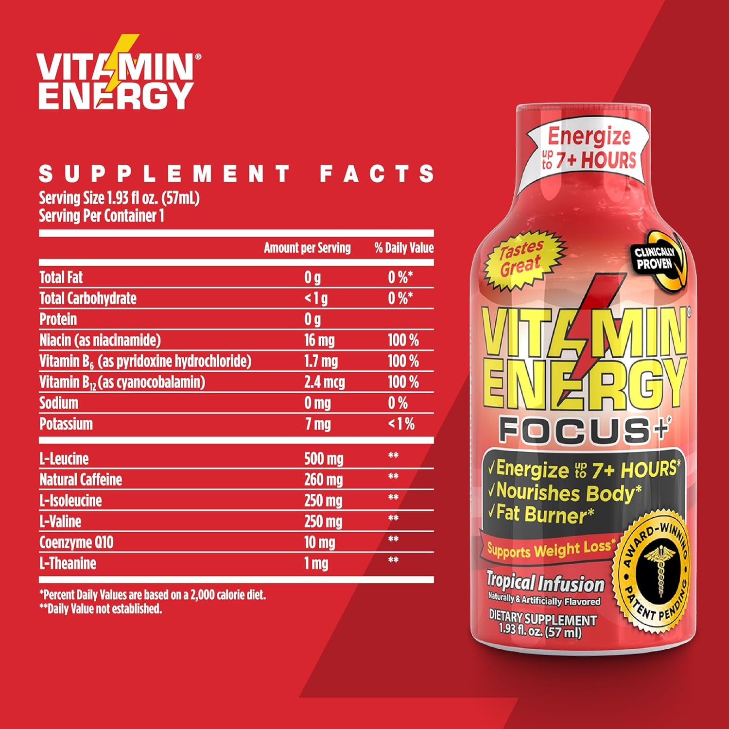 Vitamin Energy Mood+ and Focus Energy Drink Shot Bundle