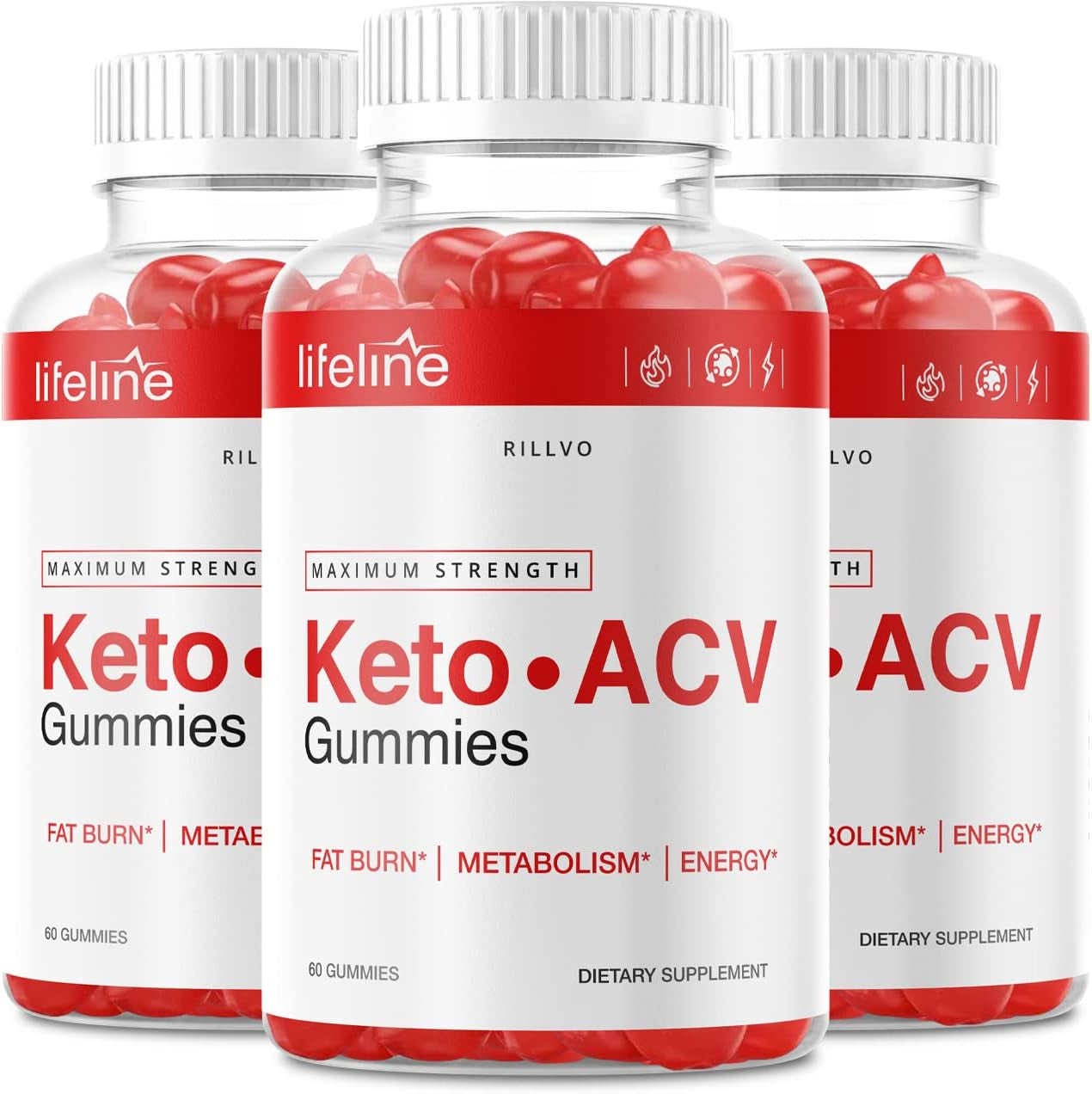 (3 Pack) Lifeline Keto Gummies - Advanced Formula Life Line ACV (180 Gummies), Greg3Jyu