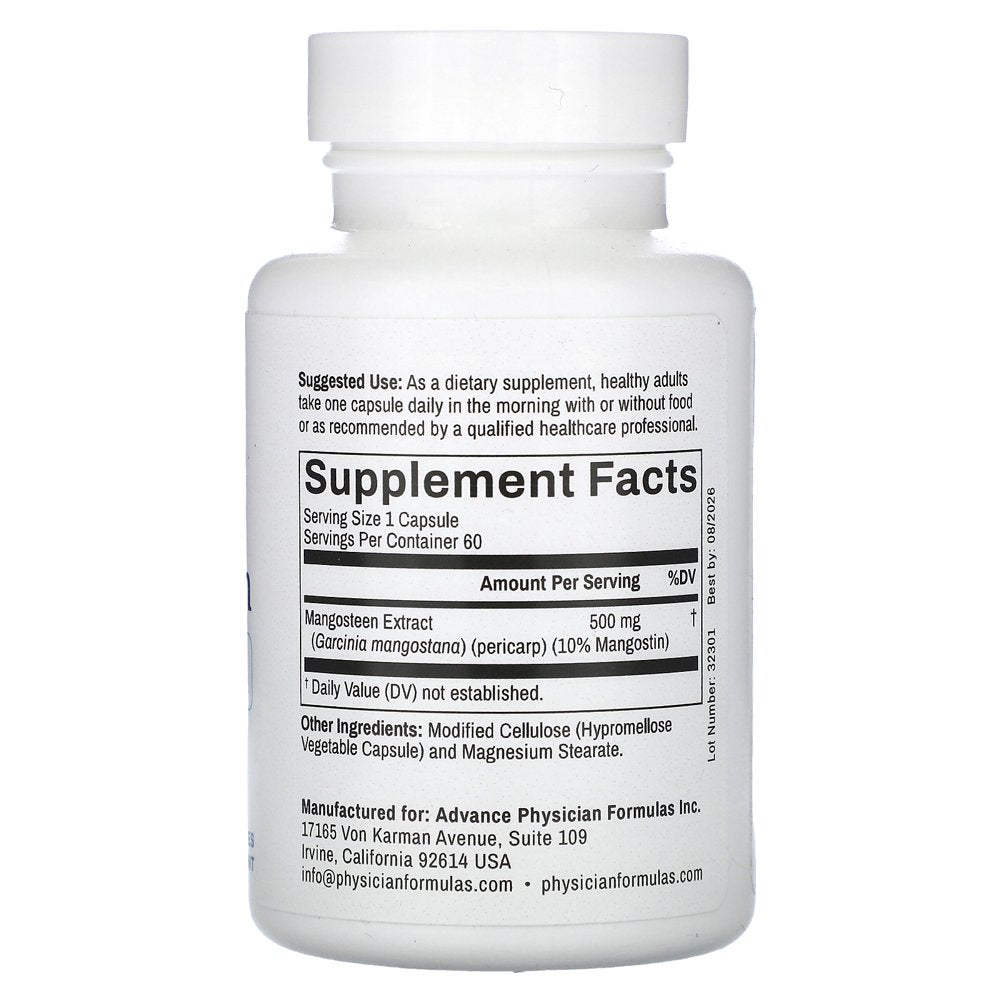 Advance Physician Formulas Mangosteen, 500 Mg, 60 Capsules