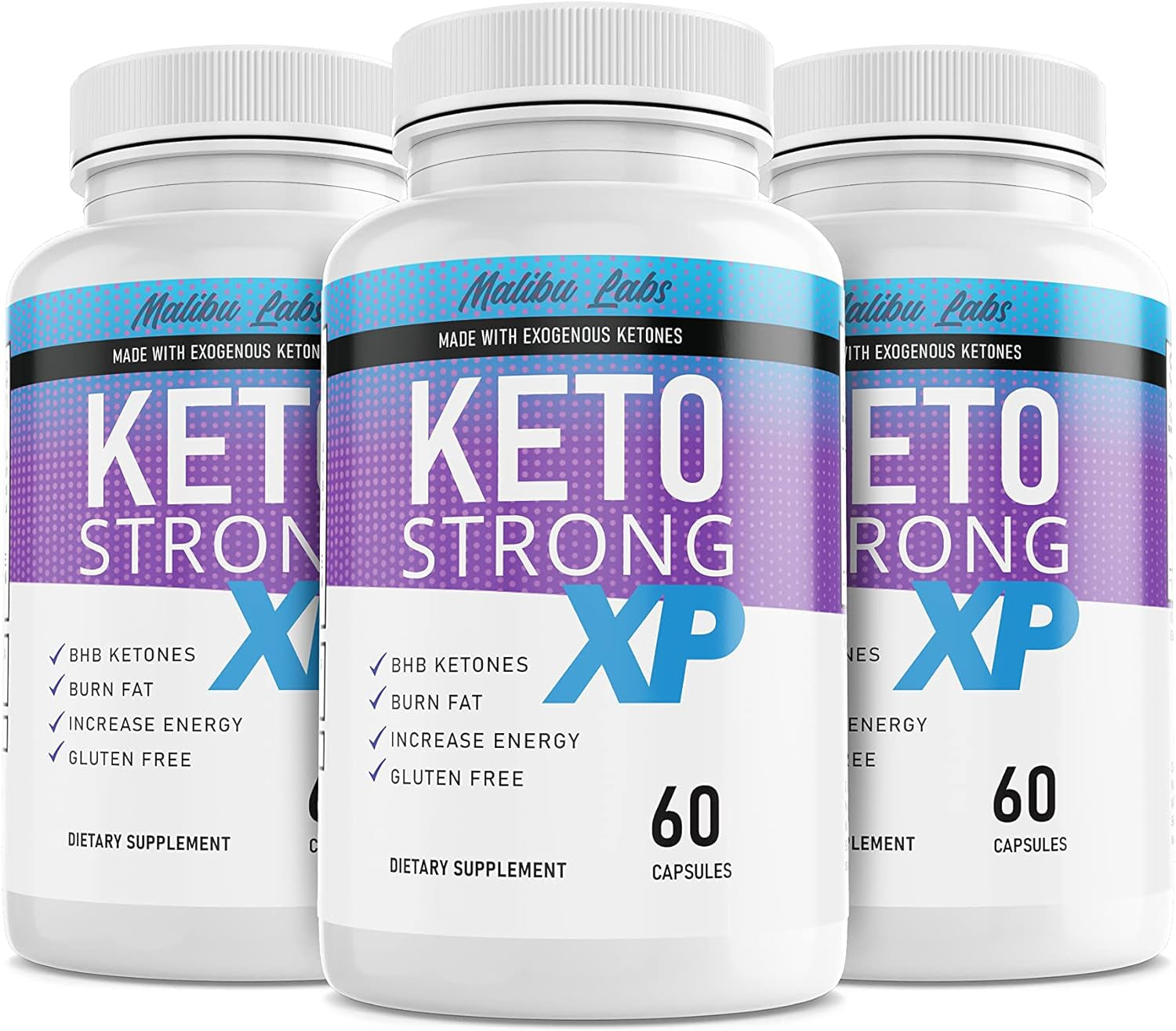 (3 Pack) Keto Strong XP, Advanced Formula, Made in the USA, (3 Bottle Pack), 90 Day Supply