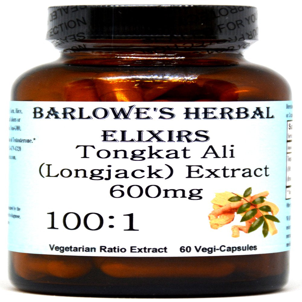 Tongkat Ali - 600Mg -60 Veggie Capsules - (Longjack) 100:1 Extract Powder -Testosterone Booster