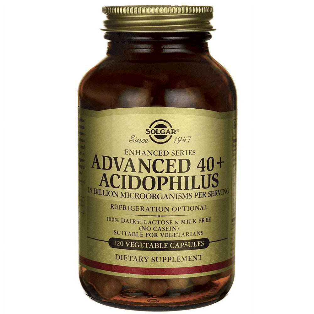 Solgar Advanced 40+ Acidophilus Vegetable Capsules, 120 Ct