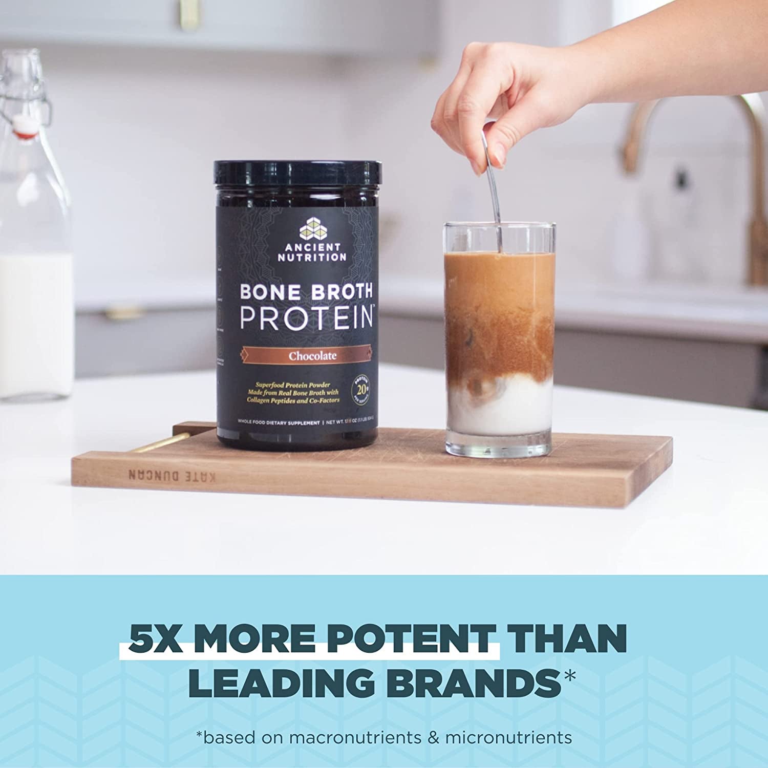 Ancient Nutrition Bone Broth Protein Powder, Chocolate, 20 Servings + Multi Collagen Protein Powder, Vanilla, 45 Servings