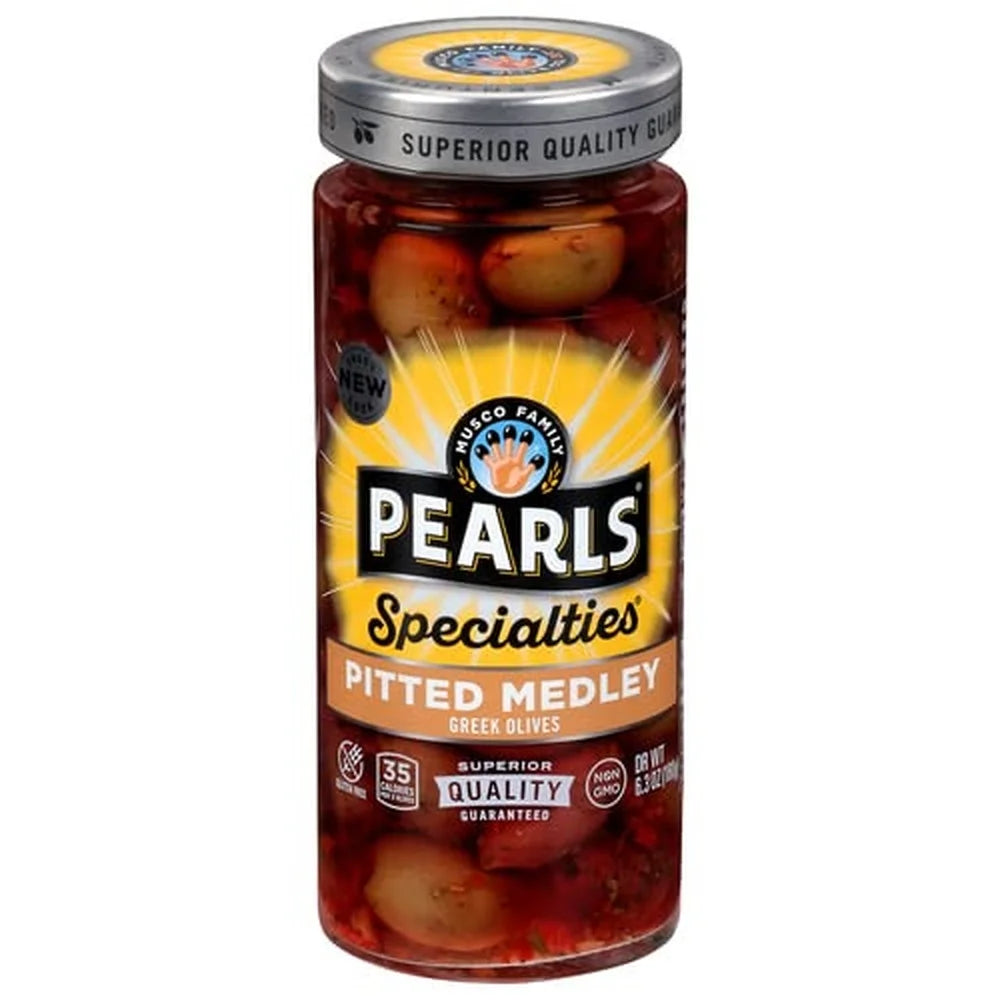 Pearls Specialties Greek Pitted Medley Olives (Pack of 4)