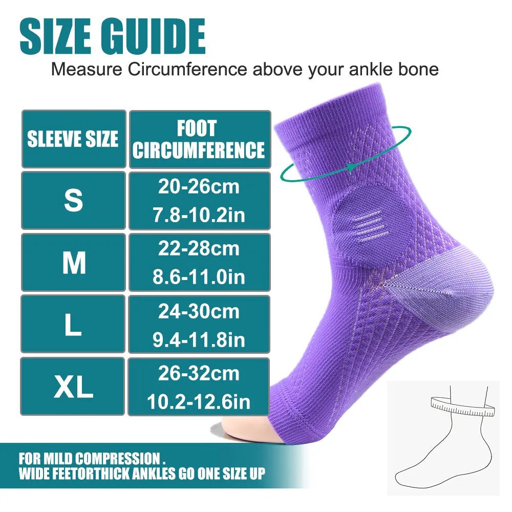 3 Pairs Upgraded Neuropathy Socks for Women & Men, Soothe Relief Compression Socks(White-M)