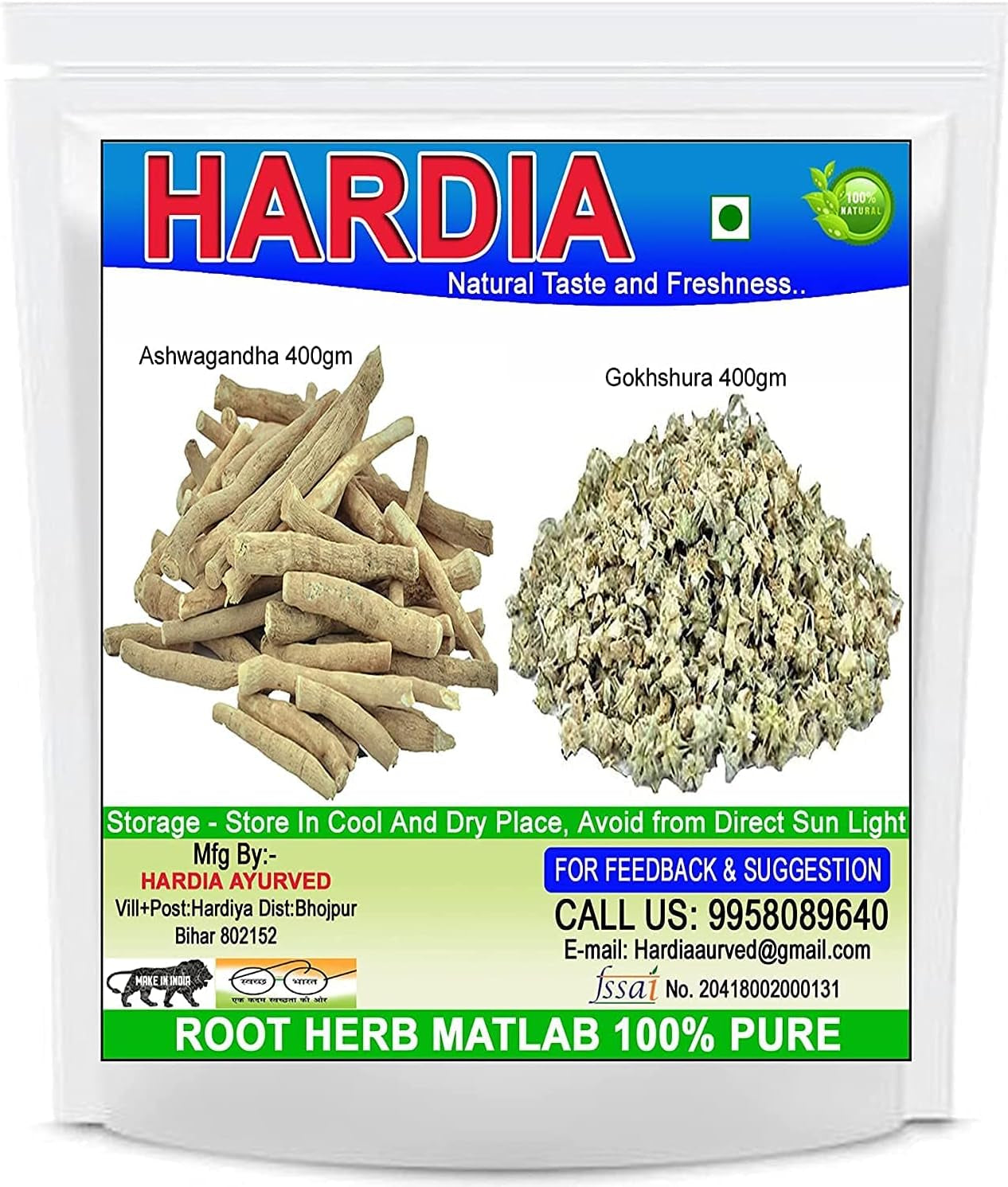 SPEC Hardia Gokshura and Shwagandha Combo Pack 800 Gm [400 Gm Each]