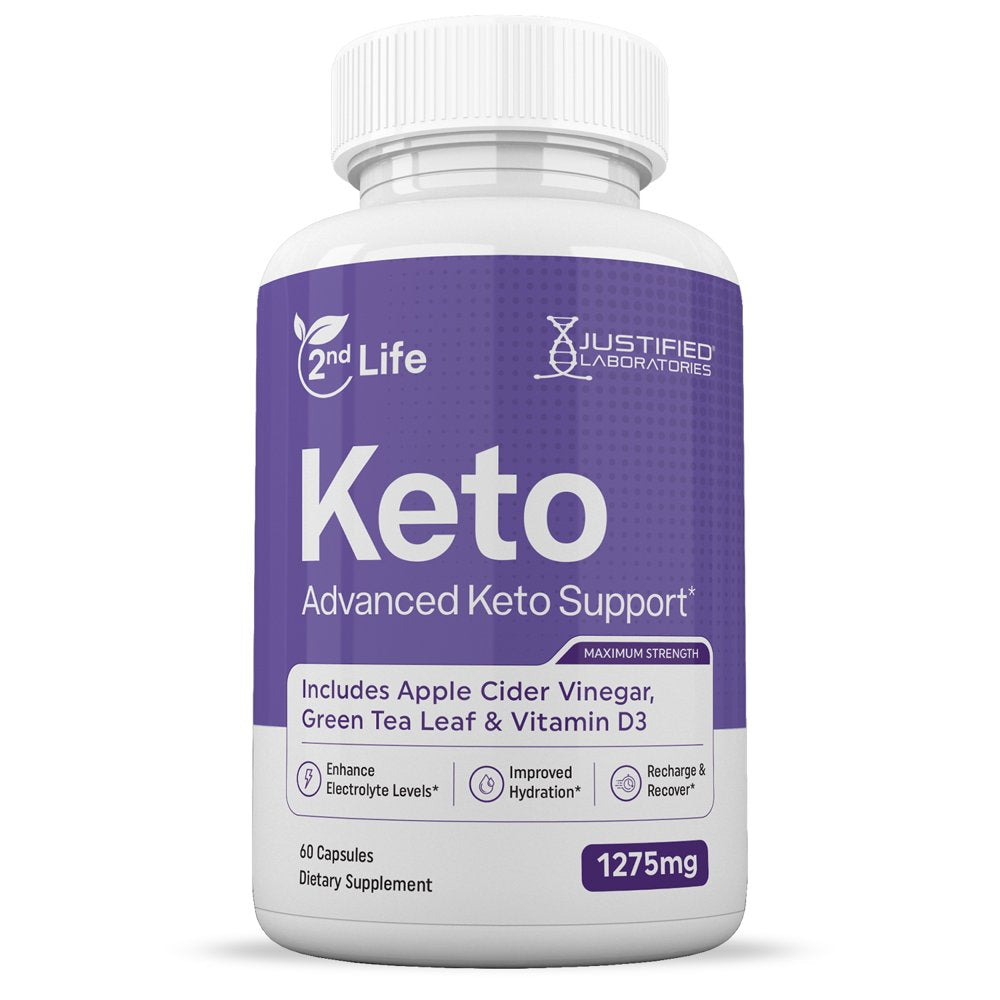 2Nd Life Keto ACV Pills 1275Mg Alternative to Gummies Dietary Supplement 300 Capsules