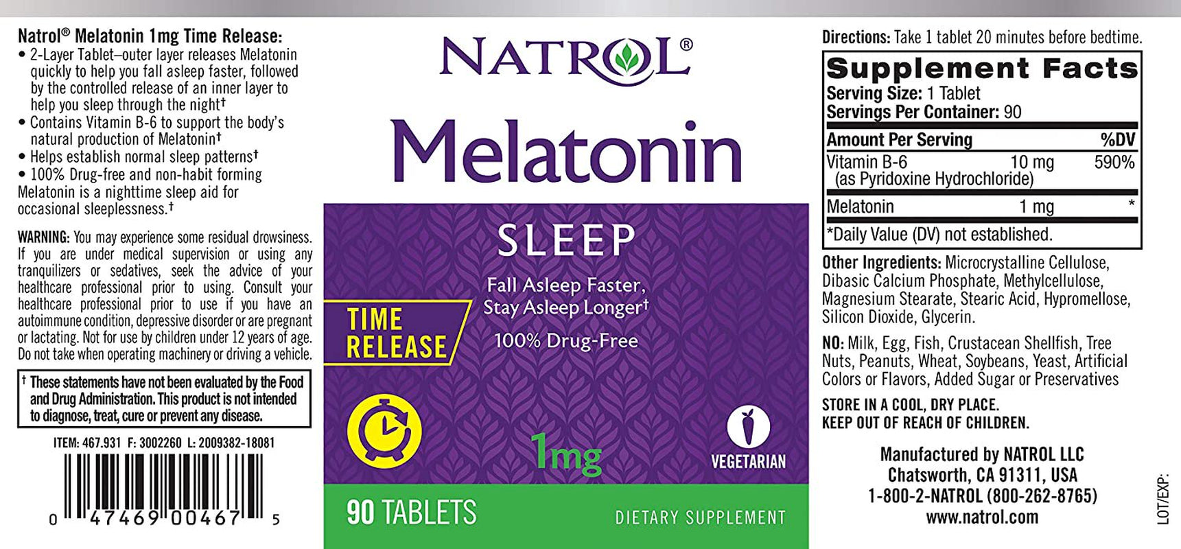 Natrol Fast Dissolve Melatonin 5 Mg Tablets, Strawberry 90 Each - (Pack of 2)