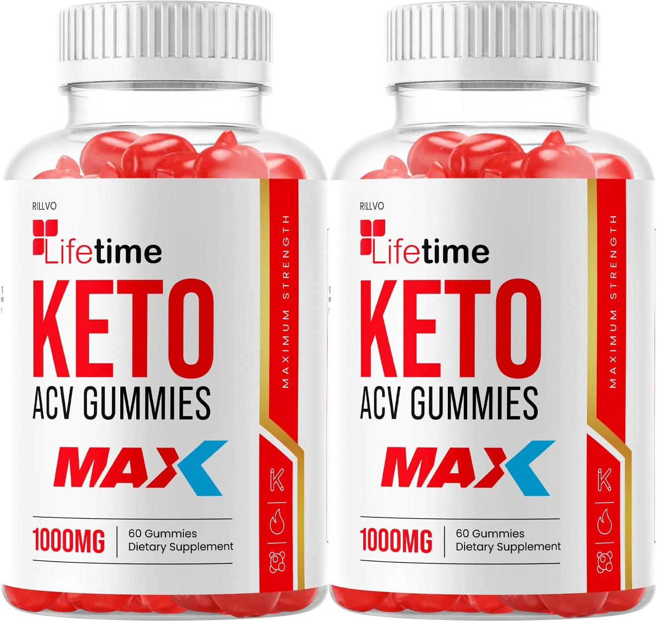 (2 Pack) Lifetime Max Keto Gummies - Advanced Formula Life Time Keto ACV Gummies (120 Gummies)