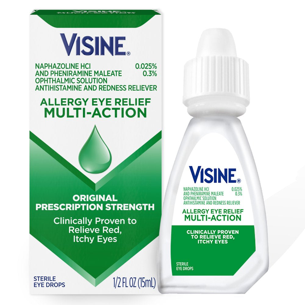 Visine Allergy Relief Multi-Action Antihistamine Eye Drops, 0.5 Fl. Oz