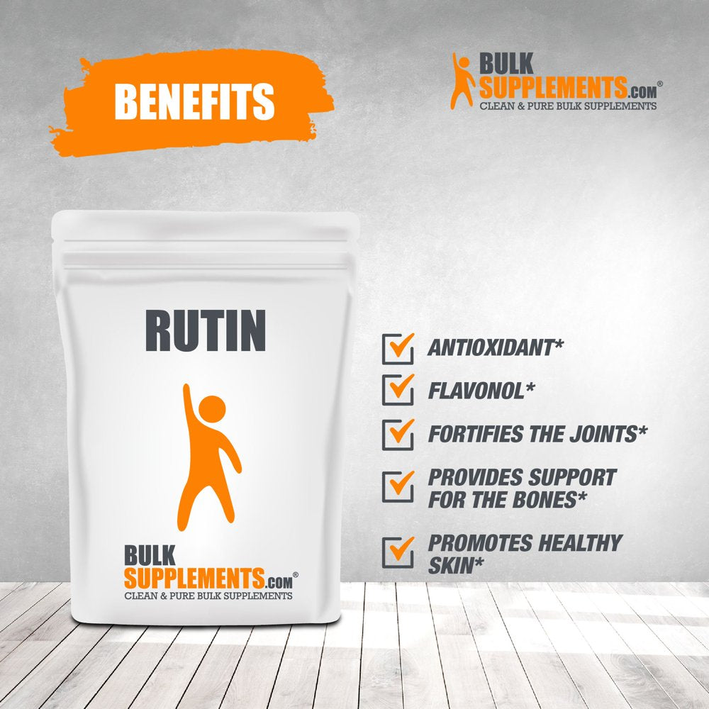 Bulksupplements.Com Rutin Powder - Vein Support Supplements - Brain Supplement - Luteolin Supplement - Apigenin Supplement (100 Grams - 3.5 Oz)