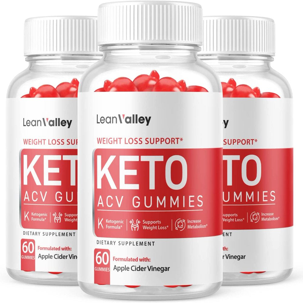 (3 Pack) Lean Valley Keto ACV Gummies - Supplement for Weight Loss - Energy & Focus Boosting Dietary Supplements for Weight Management & Metabolism - Fat Burn - 180 Gummies