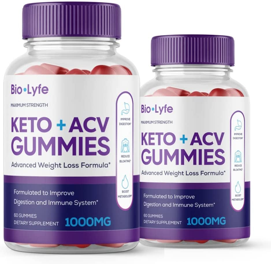 Lomilan (2 Pack) Bio-Lyfe Keto Gummies, Bio-Lyfe ACV Keto Gummies