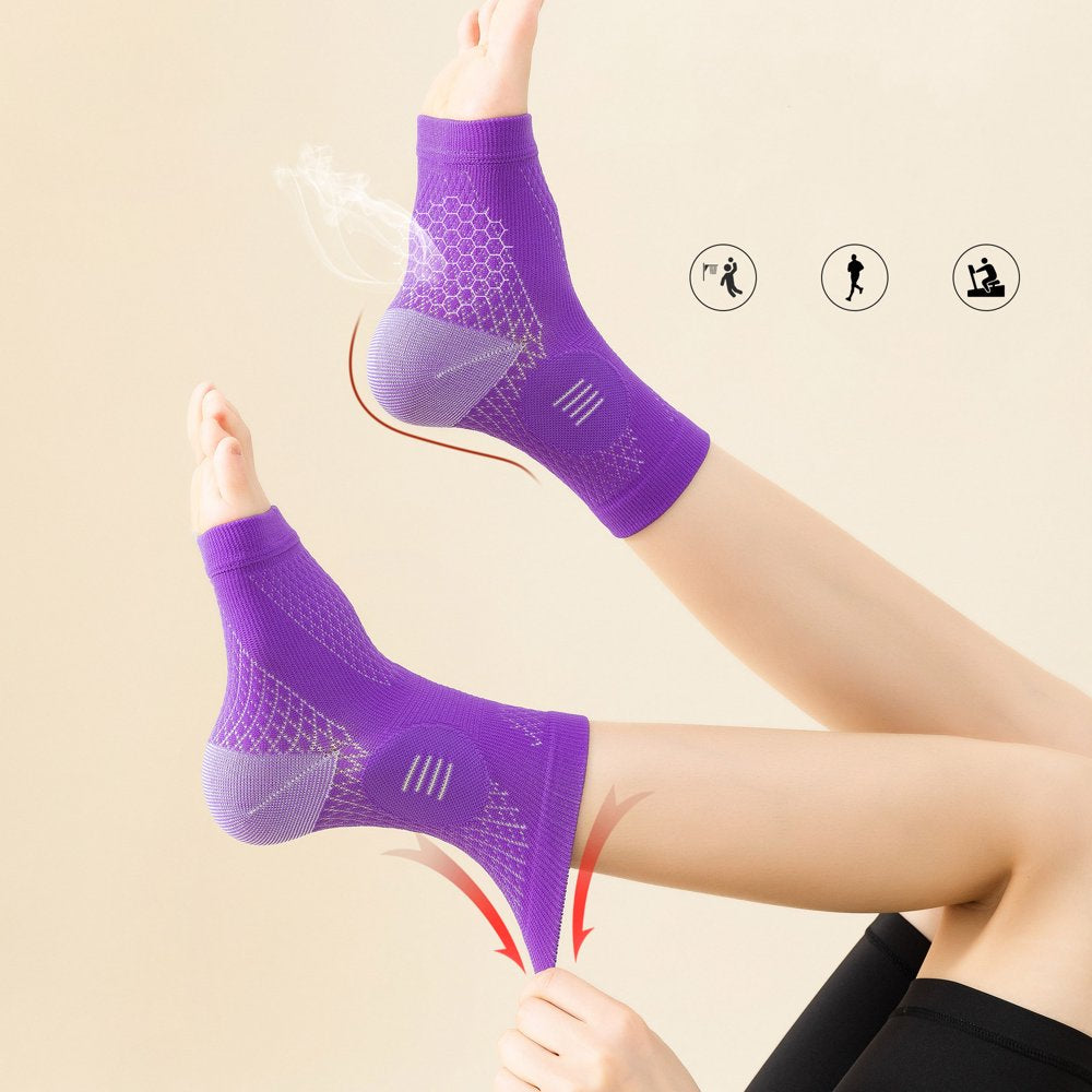 3Pair Ankle Brace Plantar Fasciitis Socks Women Socks for Women Neuropathy Compression Ankle Socks Arch Support Socks，Adult-S，Blue