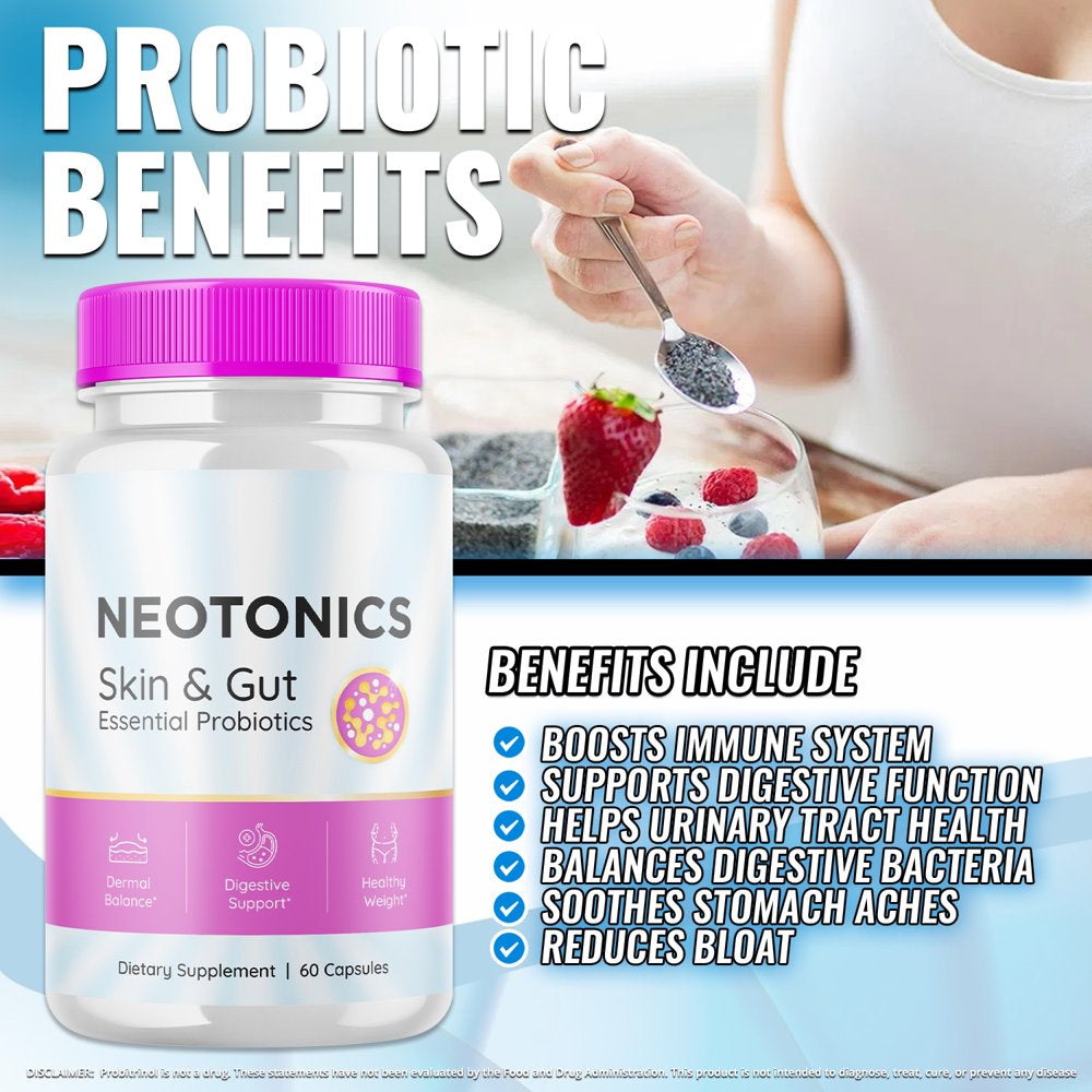 (1 Pack) Neotonics - Dietary Supplement for Digestion and Healthy Gut - Pills for Immune System, Digestive Function, Healthy Stomach, Reduces Bloat - 60 Capsules