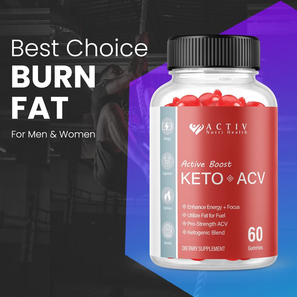 (1 Pack) Activ Active Boost Keto ACV Gummies - Supplement for Weight Loss - Energy & Focus Boosting Dietary Supplements for Weight Management & Metabolism - Fat Burn - 60 Gummies