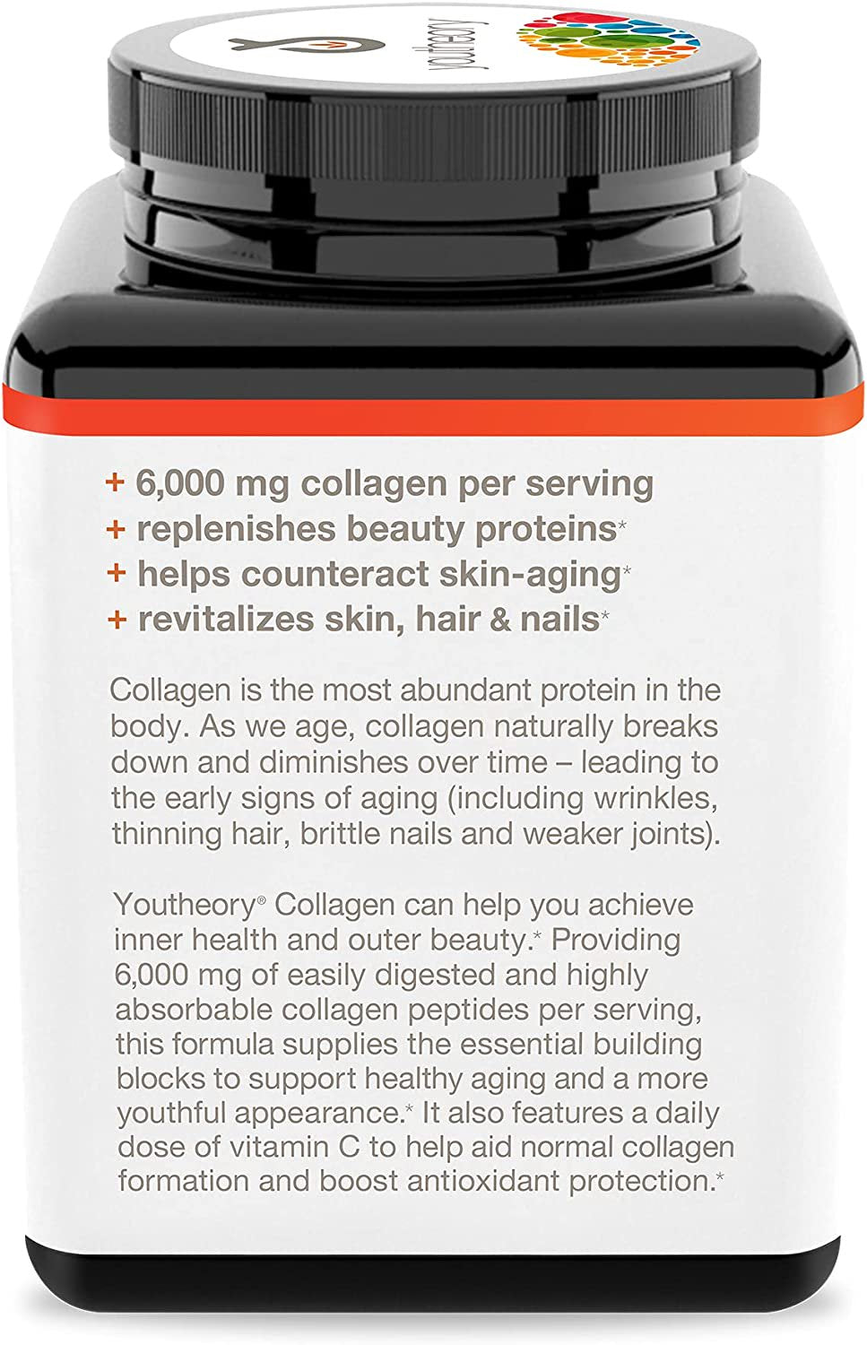 Youtheory, Collagen, 6,000 Mg, 290 Tablets (Pack of 6)