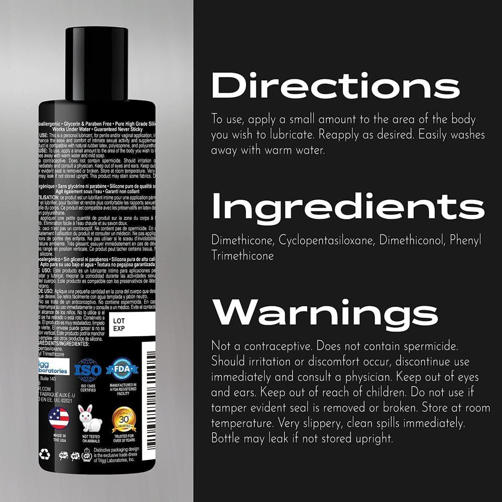 Wet Platinum Silicone Based Lube with Pump - 16 Fl Oz Personal Lubricant