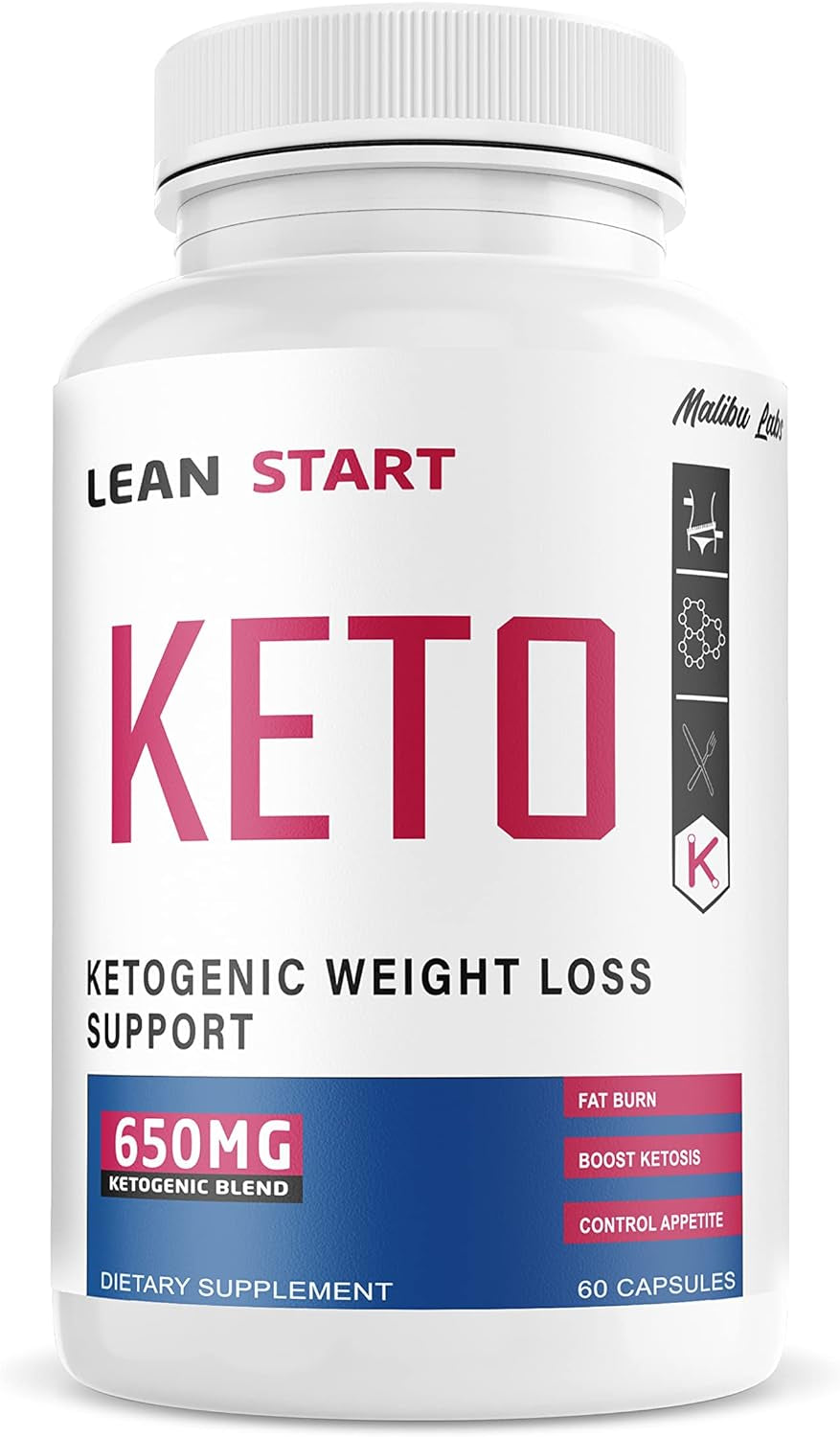 (1 Month) Lean Start Keto, Advanced Formula, Made in the USA, (1 Bottle Pack), 30 Day Supply