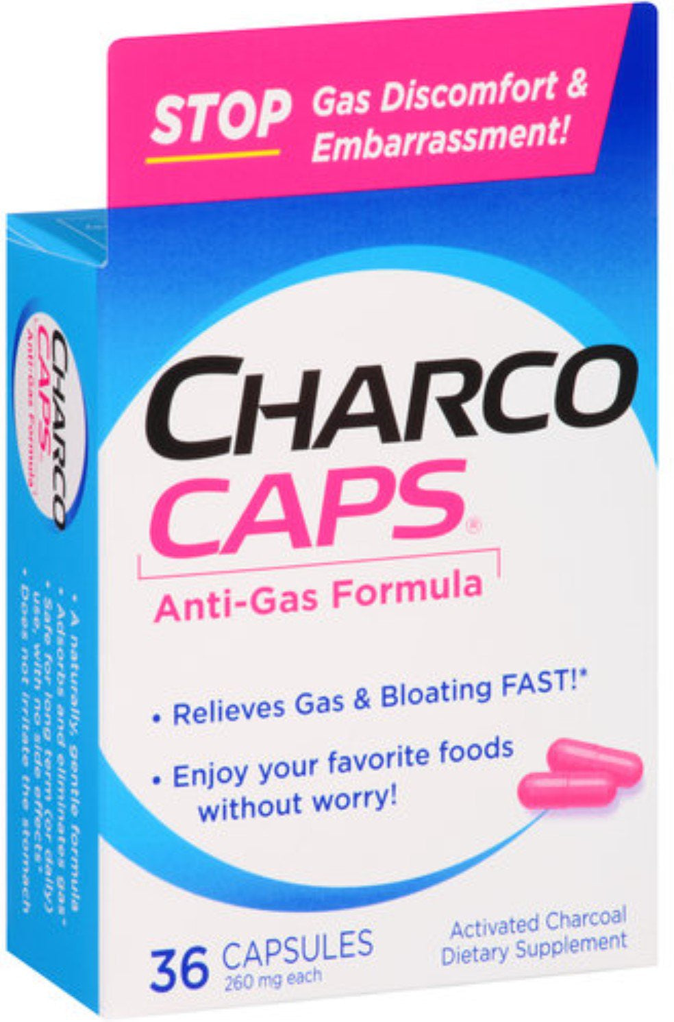 Charcocaps 260 Mg Capsules 36 Ea (Pack of 6)