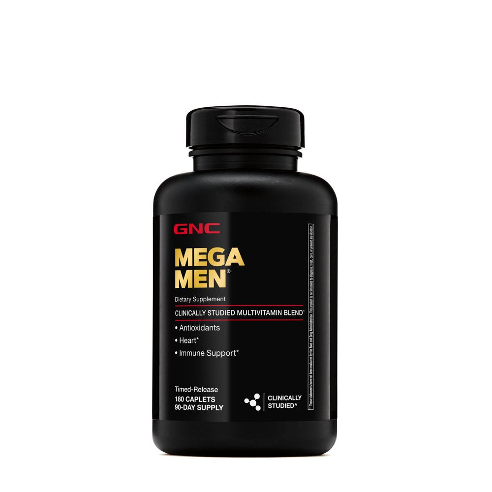GNC Mega Men Multivitamin | Antioxidants, Heart Health, and Immune Support | 180 Count
