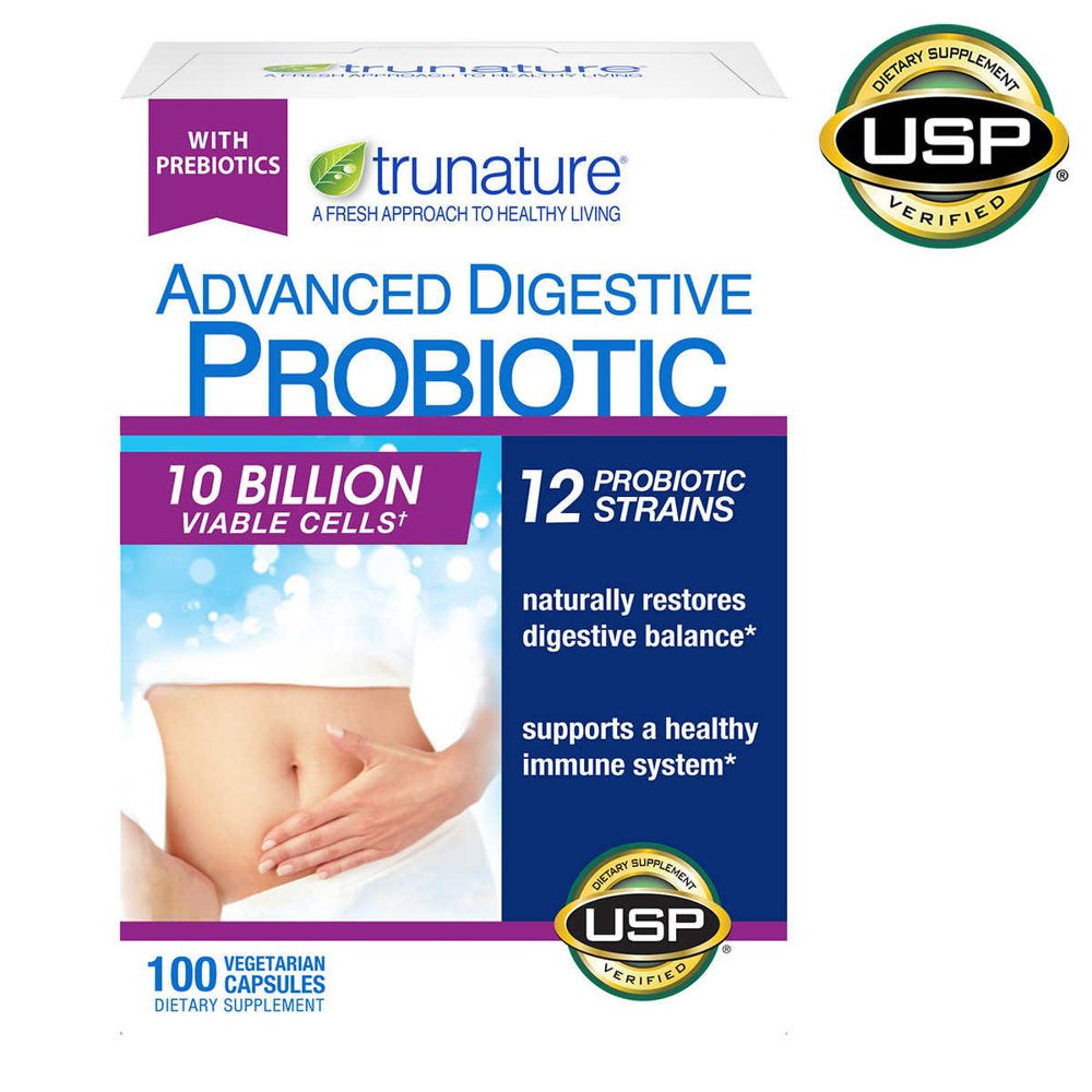 Trunature Advanced Digestive Probiotic, 100 Capsules